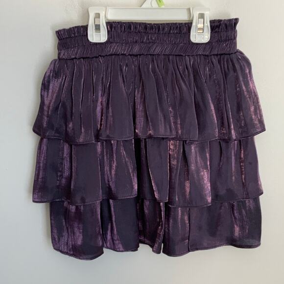 Pleat *PLUM SHIMMER* Luna Skirt size 16 - Picture 4 of 4